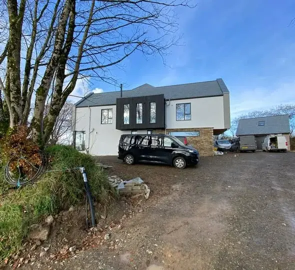 PureRend rendering process — on site in Cornwall
